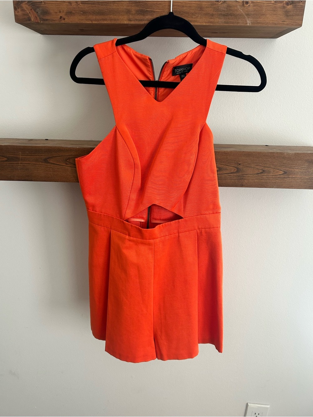 Topshop orange romper size 6